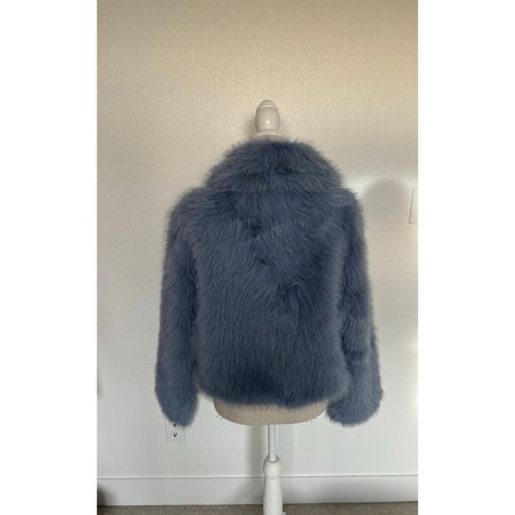 Jason Wu Light Blue Faux Fur Jacket - M - Picture 6 of 8